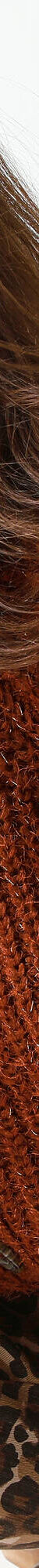 Vest in patenttricot met glansdraad (chocolade) Vest in patenttricot met glansdraad (chocolade)